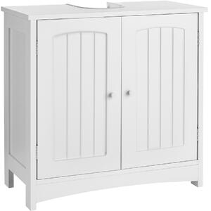 TecTake GmbH 405366 tvättställsskåp jasper, 2 fack, kapacitet 35 kg - vit