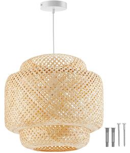 TecTake GmbH 405208 taklampa lignea lux av bambu, i boho-stil, 40w - brun