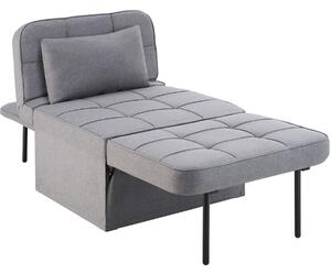 TecTake GmbH 405305 schäslong ponto, 4 i 1, 6-stegs höjdjusterbar - grå