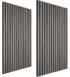 TecTake GmbH 406058 akustikpaneler sonic wall i träutseende - ljusgrå ek, uppsättning av 2