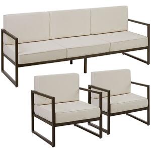 TecTake GmbH 405524 loungeset comosa för 5 personer - brun/beige