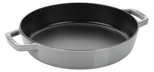 Staub Pans Stekpanna med 2 handtag 20 cm, Gjutjärn, Grafitgrå