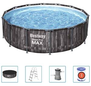 Bestway Pool Steel Pro MAX rund med tillbehör 427x107 cm