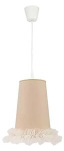 Duolla - Hängande ljuskrona med textilsladd för barn BALLET 1xE27/40W/230V diameter 21 cm beige