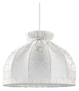 Duolla - Ljuskrona med textilsladd SYMPHONY 1xE27/40W/230V diameter 38 cm vit