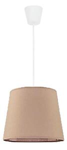 Duolla - Ljuskrona med textilsladd SOLO 1xE27/40W/230V diameter 24 cm beige