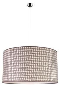 Duolla - Ljuskrona med textilsladd KENT 1xE27/40W/230V diameter 45 cm grå