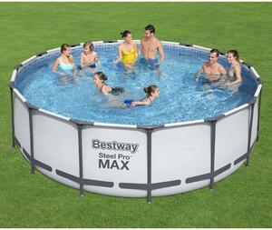 Bestway Pool Steel Pro MAX rund med tillbehör 457x122 cm