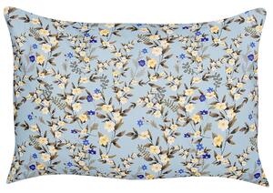 Set med 2 kuddar för utomhusbruk Blå polyester 40 x 60 cm Rektangulär kudde med blommönster Trädgård uteplats Beliani