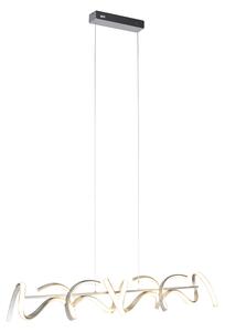 Design hängande lampa silver dimbar inkl. LED - Krisscross