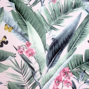 DUTCH WALLCOVERINGS Tapet Lush Tropical rosa och blå
