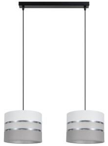 Ljuskrona med upphängningsrem CORAL 2xE27/60W/230V vit/grå