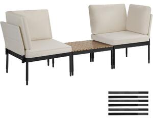 TecTake GmbH 406025 loungeset magaluf med aluminiumram 5i1 funktion - antracit/grå