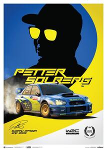 Konsttryck Subaru Impreza WRC 2003 - Petter Solberg, (50 x 70 cm)