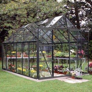 Växthus Magnum 8,3 m² - Antracit med härdat glas - Fristående växthus, Växthus