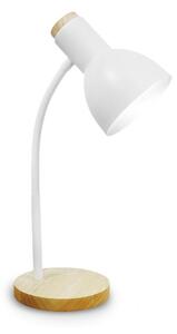 Bordslampa MARMA 1xE27/60W/230V vit/gummiträd