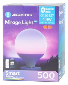 LED RGBW dimbar lampa MESH G120 E27/4,9W/230V 2700-6500K + fjärrkontrol - Aigostar