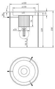 Globo 15904DA - Taklampa TULIVAR 1xE27/40W/230V