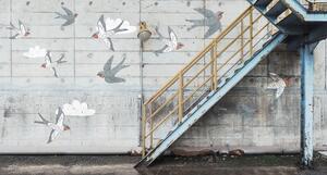 Stairway Graffiti - Swallow
