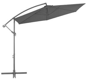 Frihängande parasoll med aluminiumstång 300 cm svart
