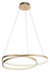 Design hängande lampa guld 72 cm inkl LED dimbar - Rowan