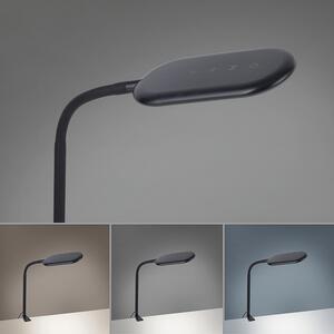 Modern klämlampa svart dimbar inkl LED - Kiril