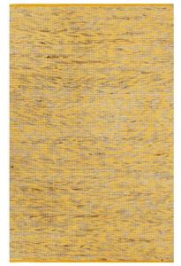 Handgjord jutematta gul och naturlig 80x160 cm