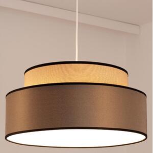Ljuskrona med textilsladd GRACE 1xE27/60W/230V beige/brun