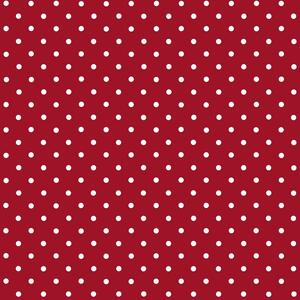 Mønstret folie-2 meter rulle-45 cm-Polkaprikker - Rød