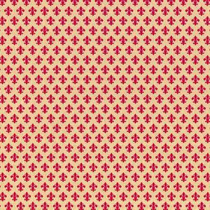 Mønstret folie-2 meter rulle-45 cm-Franske Liljer - Rød