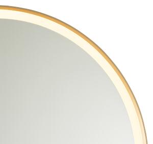 Badrumsspegel guld 70 cm inkl LED med touchdimmer - Miral