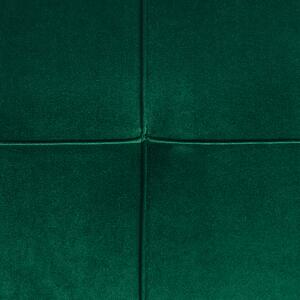 Schäslong Smaragdgrön Sammet Tuftad Justerbart Ryggstöd och Ben Modern Glam Beliani