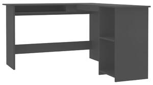 Skrivbord L-format svart 120x140x75 cm konstruerat trä