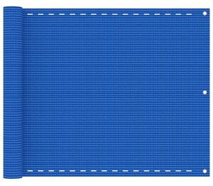 Balkongskärm blå 75x400 cm HDPE