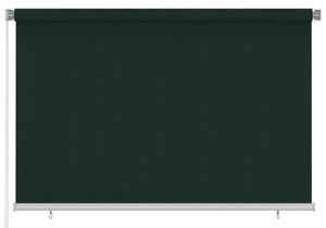 Rullgardin utomhus 220x140 cm mörkgrön HDPE