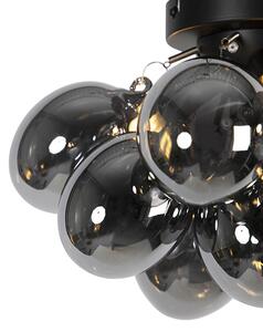 Design taklampa svart med rökglas 3-ljus - Uvas