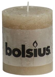 Bolsius Rustika blockljus 6 st 80x68 mm pastellbeige