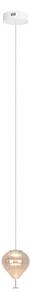 MAXLIGHT P0575 - LED ljuskrona med textilsladd PALLONCINI 2xLED/3W/230V diameter 12 cm beige