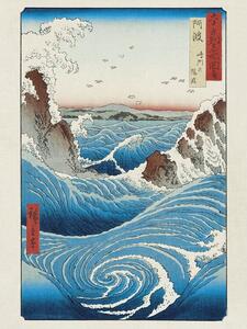 Konsttryck Hokusai - Naruto Whirlpool, Utagawa Hiroshige, (30 x 40 cm)