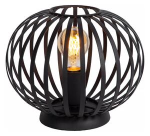 Lucide 78574/25/30 - Bordslampa MANUELA 1xE27/40W/230V diameter 25,5 cm svart