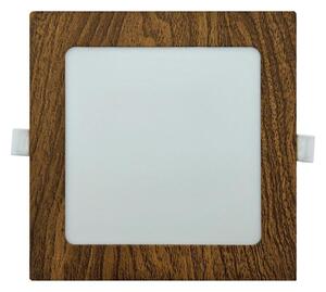 LED infälld belysning SQUARE LED/12W/230V 4200K 16,8x16,8 cm brun