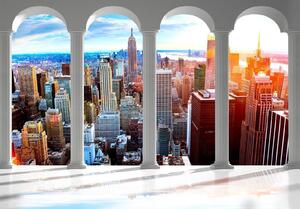 Fototapet - Pillars and New York - Standard 350x245