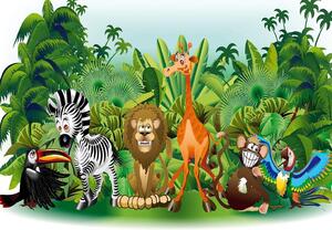 Fototapet - Jungle Animals - Standard 450x315