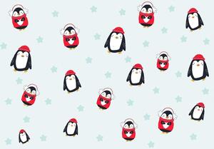 Fototapet - Brawling Penguins - Standard 400x280