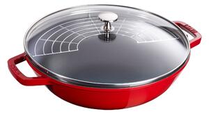 Staub Specialities 30 cm, Wok med glaslock, Körsbär