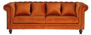 VELVET 3-Sitssoffa Sammet - Orange