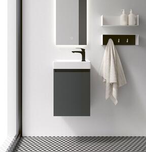 Tvättställsskåp Milli Graphite 40 cm Höger med Handfat Vit Blank