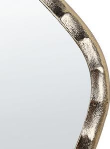Väggspegel Guld Aluminium Material 42 x 40 cm Ojämn Form Sliten Ram Modern Design Beliani