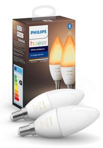 SET 2x Dimbar LED-lampa Philips Hue Vit B39 E14/4W/230V 2200K-6500K