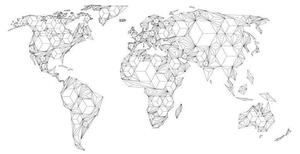 Fototapet XXL - Map of the World - white solids - 550x270